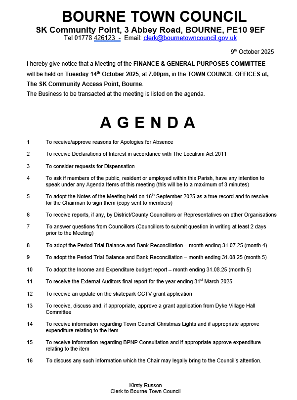 Agenda