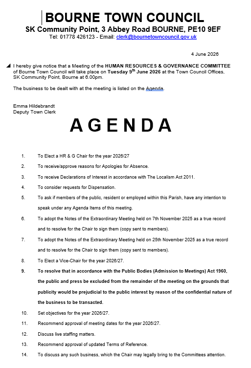Agenda