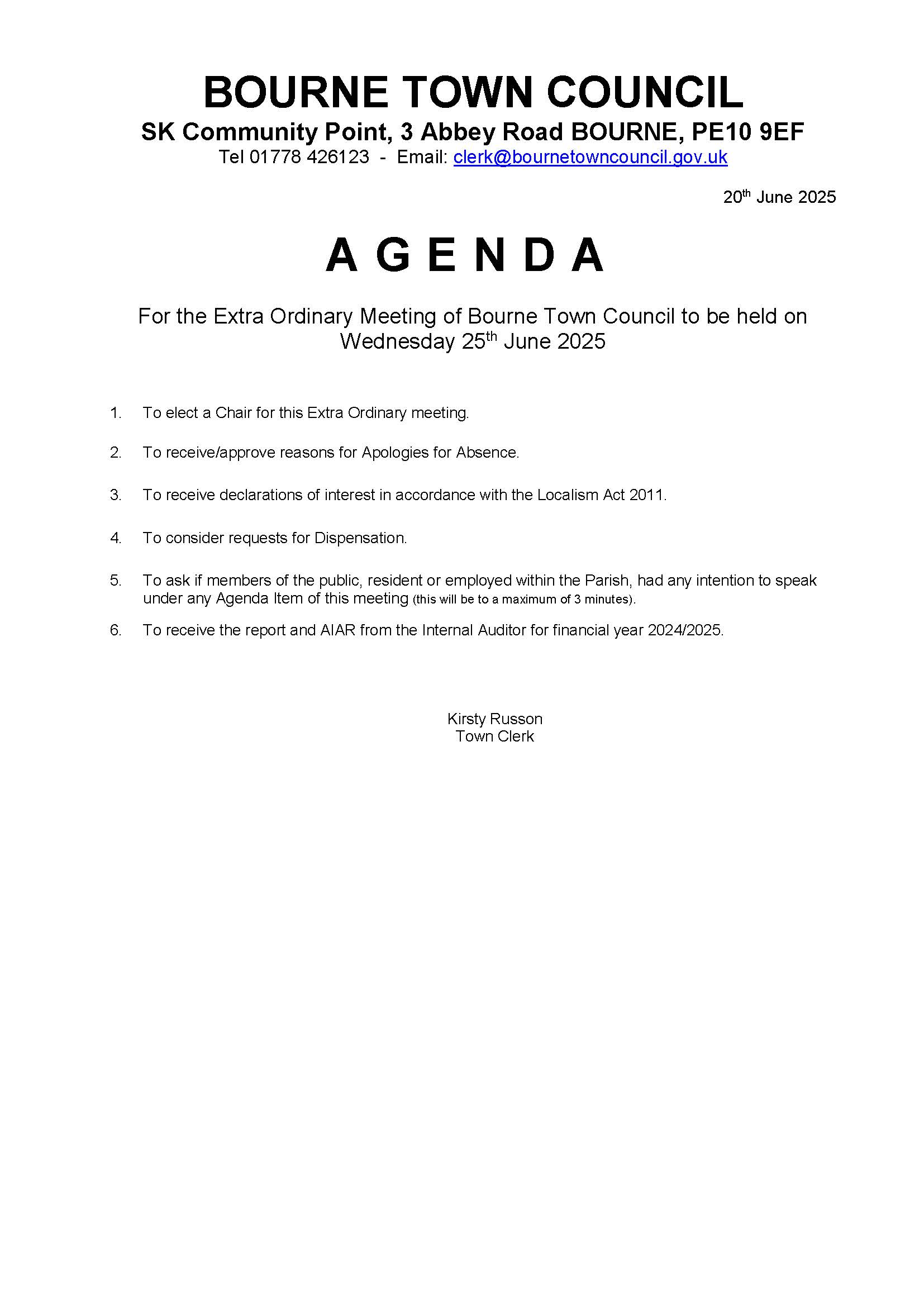 Agenda and notice 25 06 25