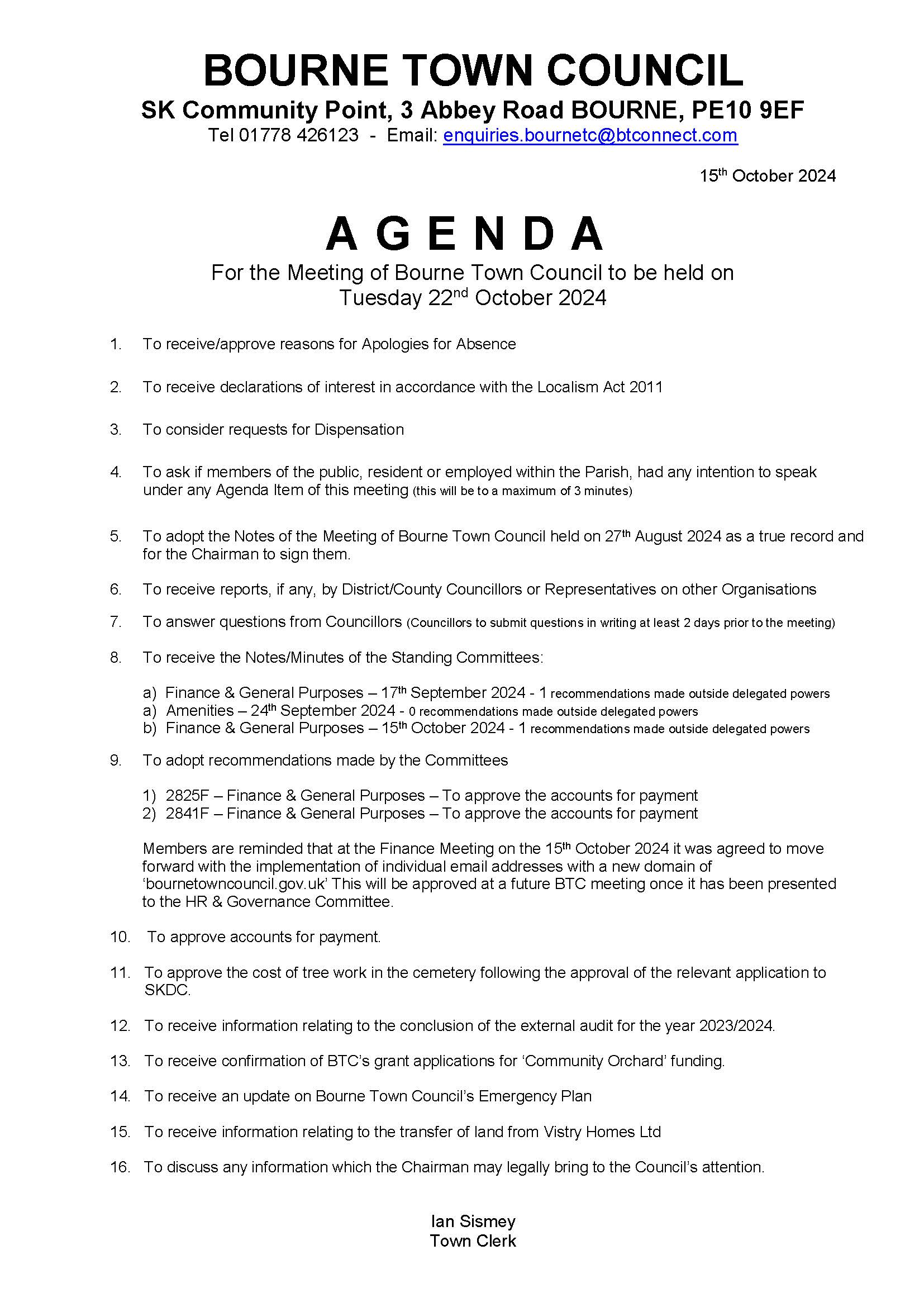 Agenda