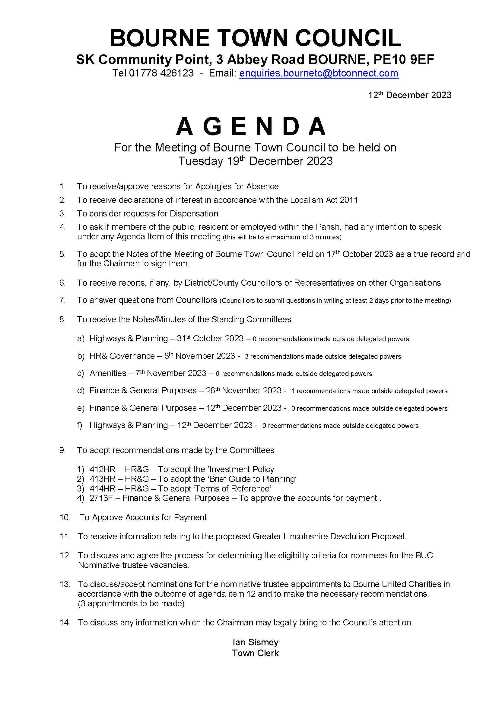 Agenda and notice page 2 2