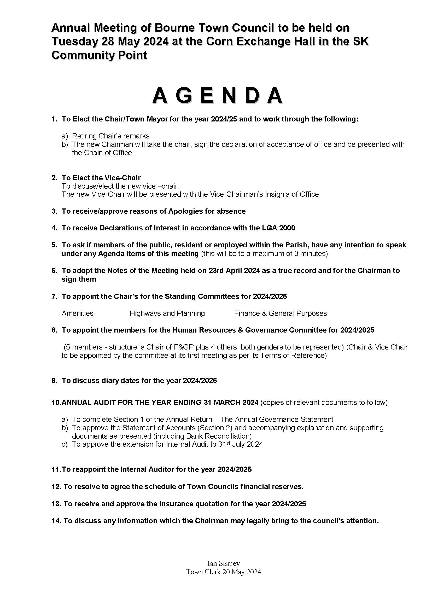 Agenda and notice for annual meeting page 2