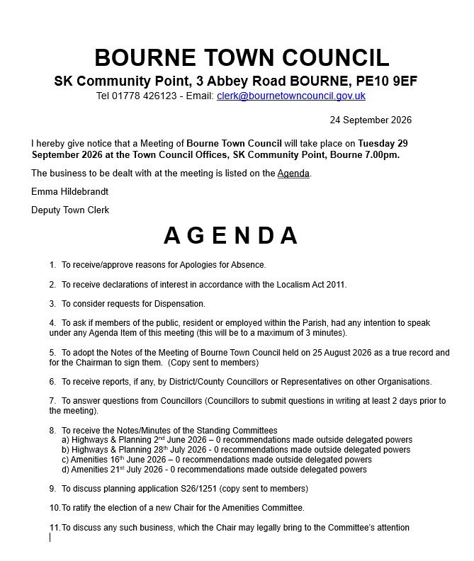 Agenda