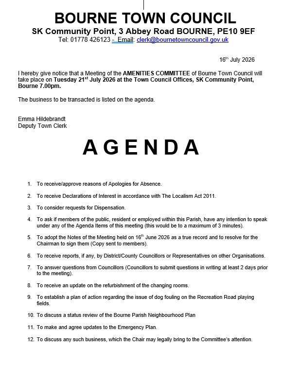 Agenda