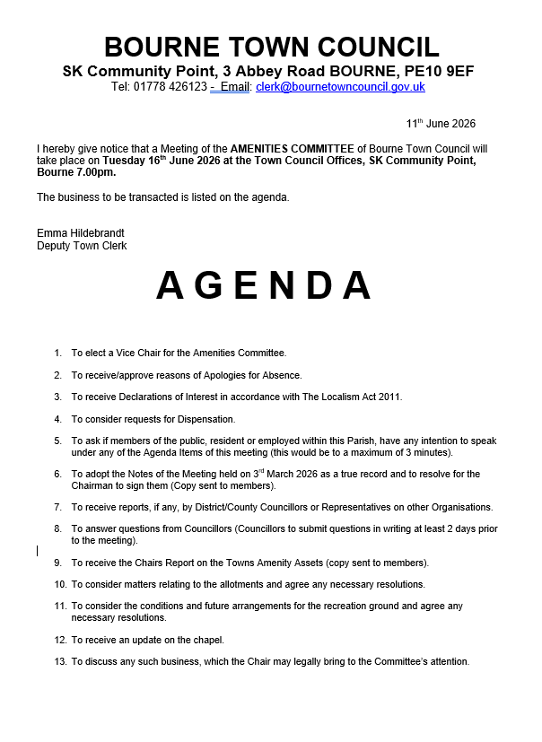 agenda