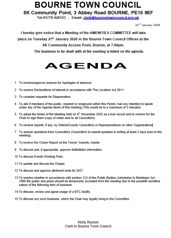 Agenda