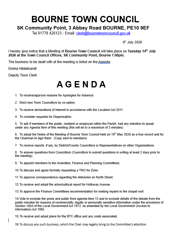 Agenda