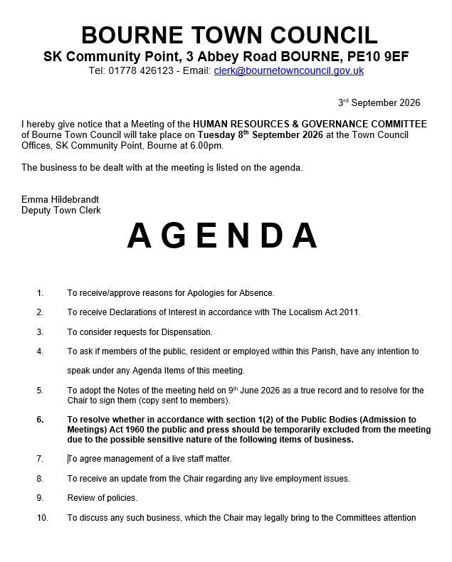 agenda