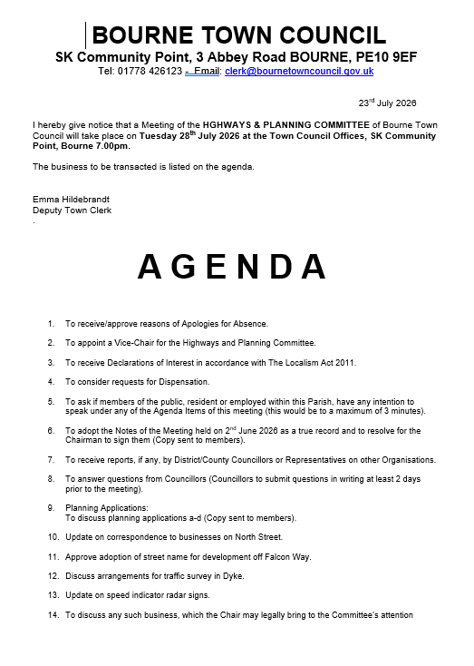 Agenda