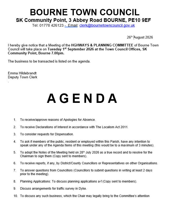 Agenda